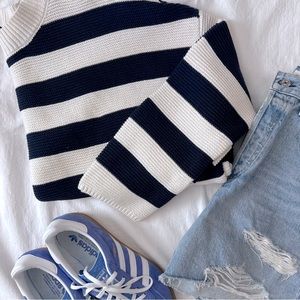 Sincerely Jules Ivory White & Navy Striped Sweater
